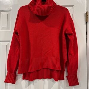 Anthropologie Vibrant Red Turtleneck Sweater